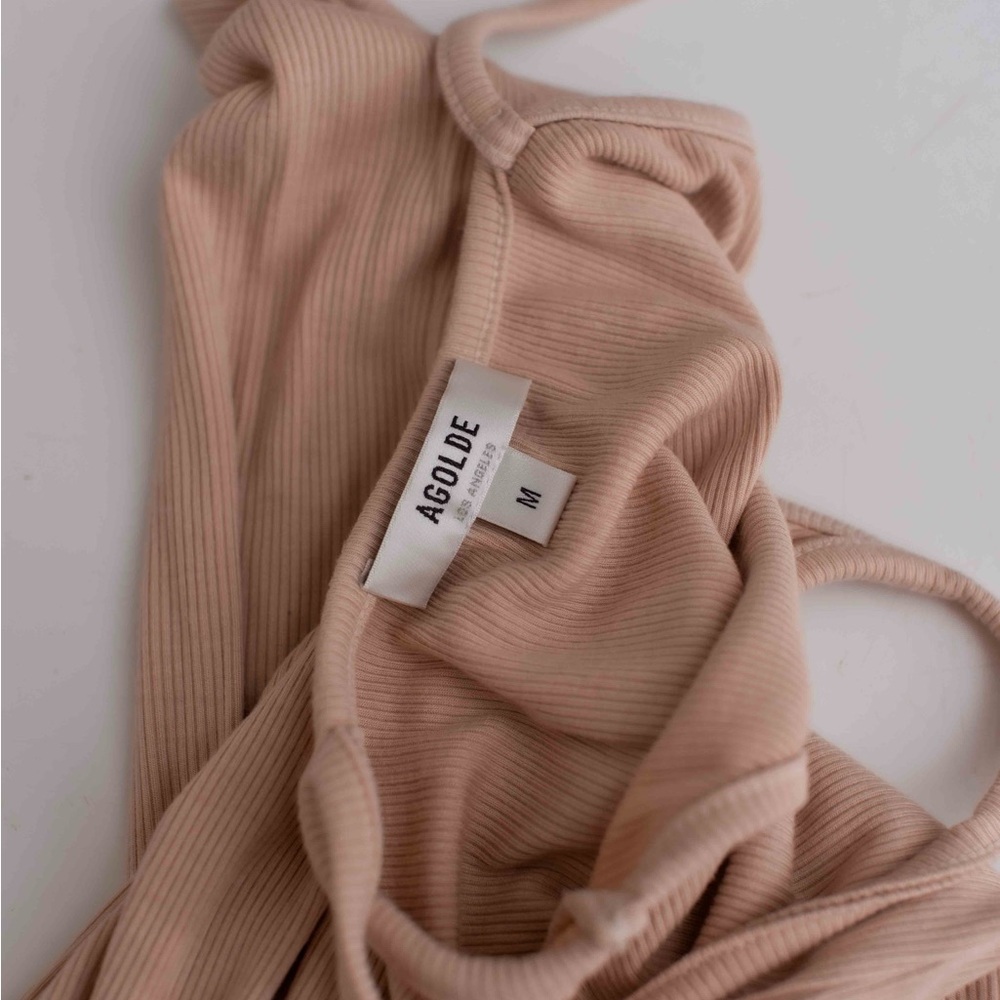 NWOT Agolde Ribbed Beige bodysuit